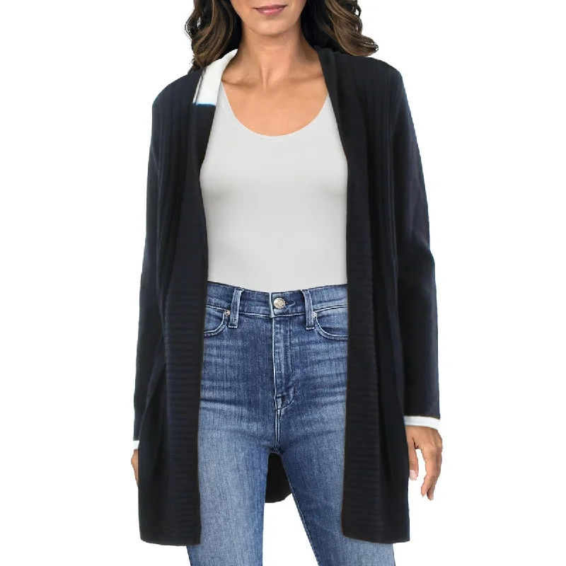 Low-key Luxury Nic + Zoe Womens Cozy Up Twirl Open Front Long Cardigan Sweater