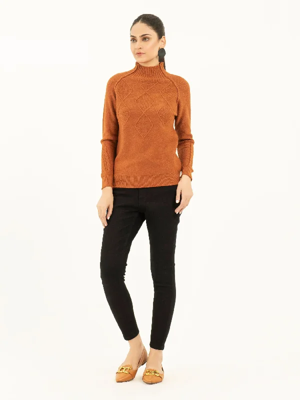 Street Fashion Vintage High Neck Sweater