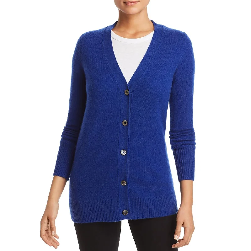 High-end Sense Private Label Womens Grandfather Cashmere V-Neck Cardigan Sweater