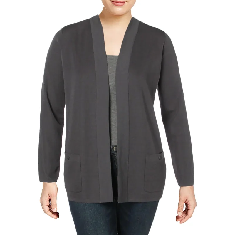 Chic Comfort Anne Klein Womens Knit Open Front Cardigan Sweater