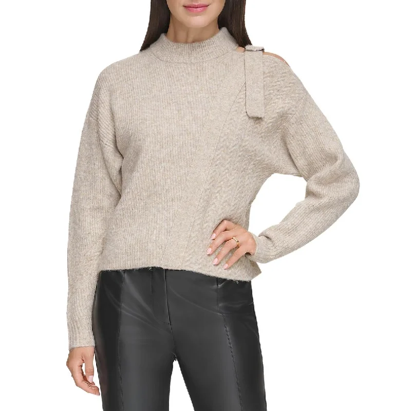 Relaxed Chic DKNY Womens Ribbed Top Pullover Sweater