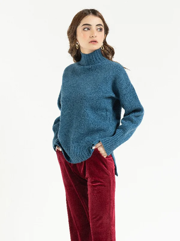 Relaxed Wearables High Neck Sweater