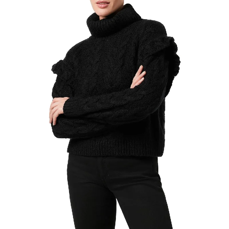Sports Design Joe's Womens Adeline Cable Knit Long Sleeve Turtleneck Sweater