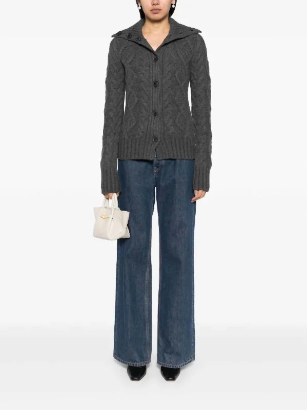 Celebrity Picks Allegra Sweater In Dark Grey Melange
