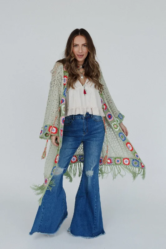 Comfy Styles Artful Allure Cardigan - Sage