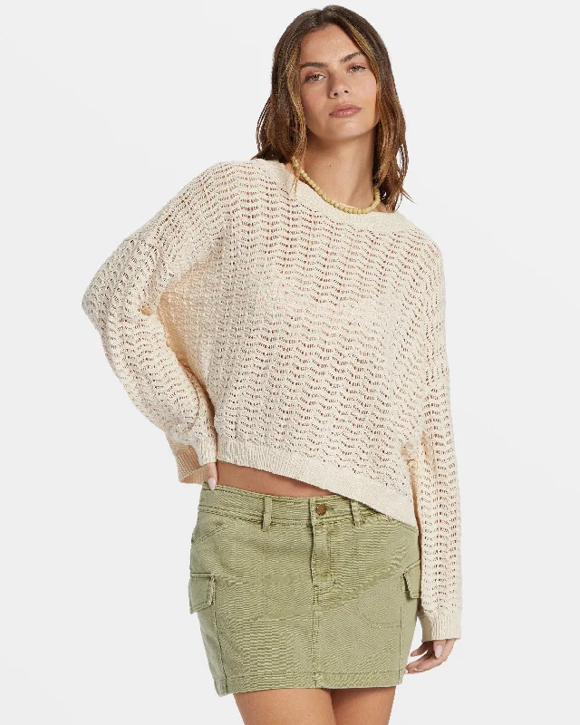 Designer Shirts Sunlit Pullover Sweater - White Cap