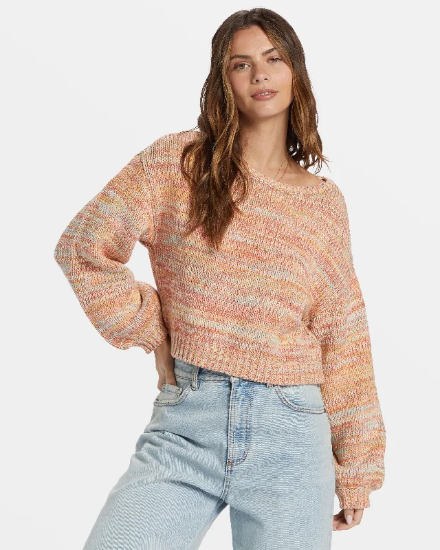 Stylish Sneakers Vivid Sun Pullover Sweater - Multi