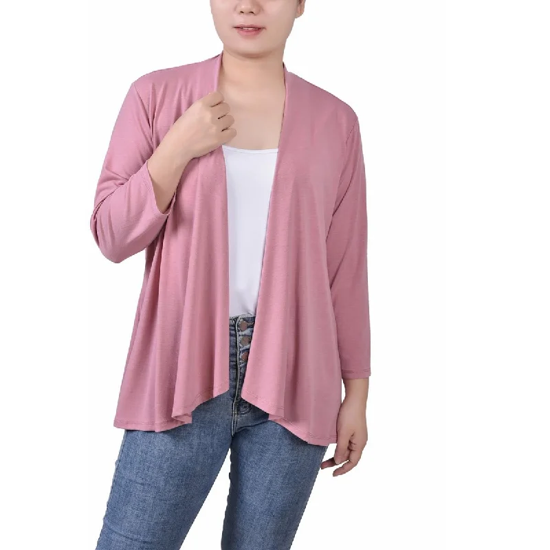 Fashionable Ease NY Collection Womens Open Front Solid Cardigan Sweater