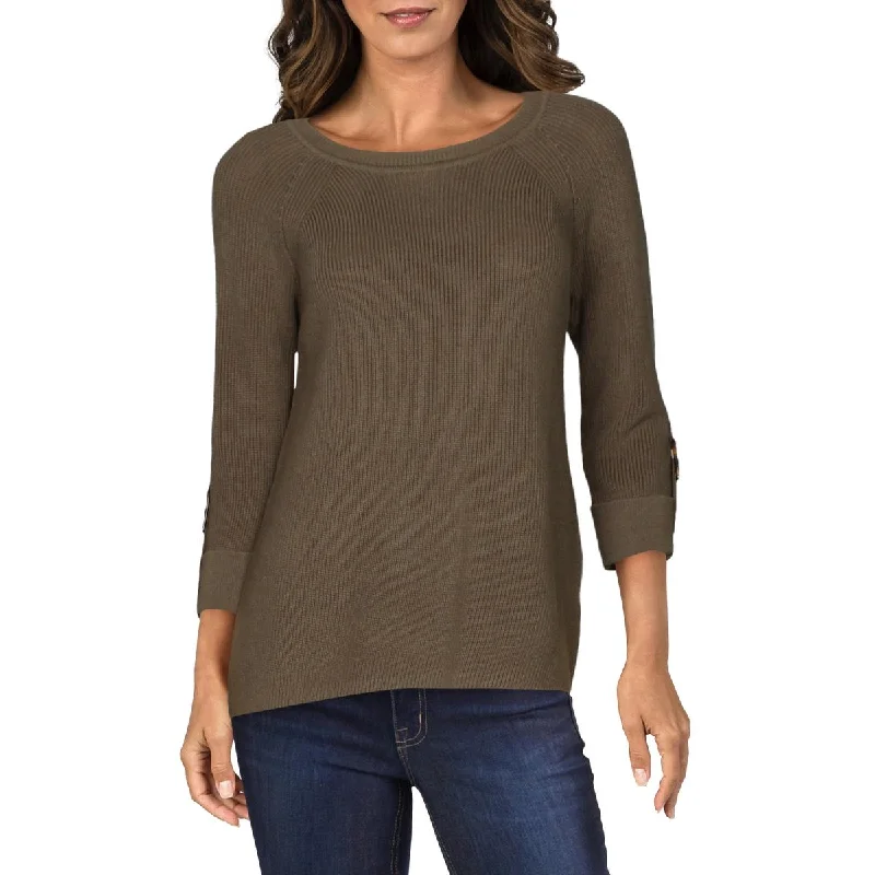 Versatile Items Calvin Klein Womens Cotton 3/4 Sleeves Pullover Sweater