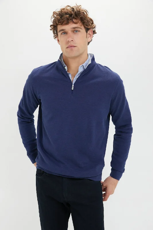 Elegant Series Navy Crown Comfort Pullover