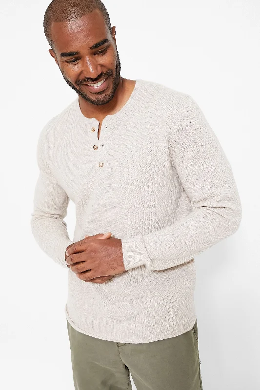 Comfy Pants Oyster Midweight Sweater Henley