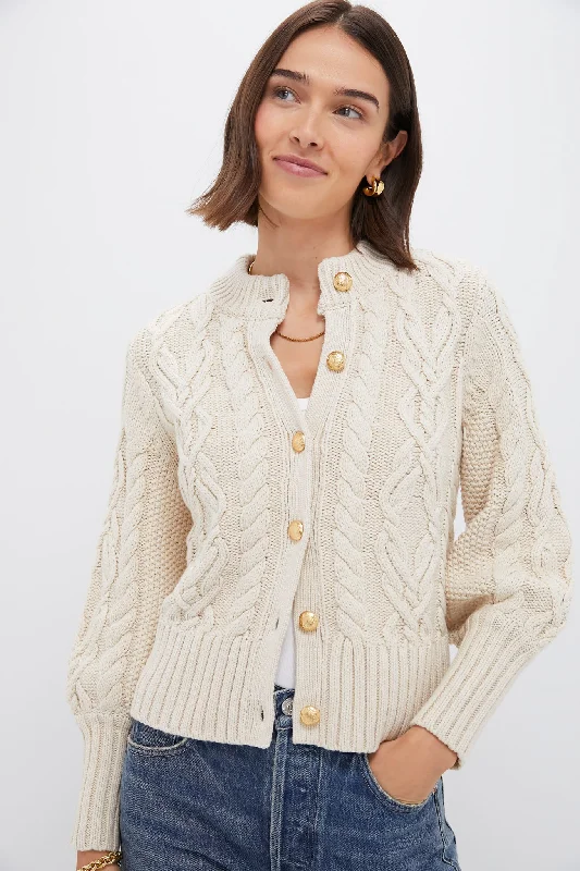 British Fashion Sandstone Cotton Colette Cardigan
