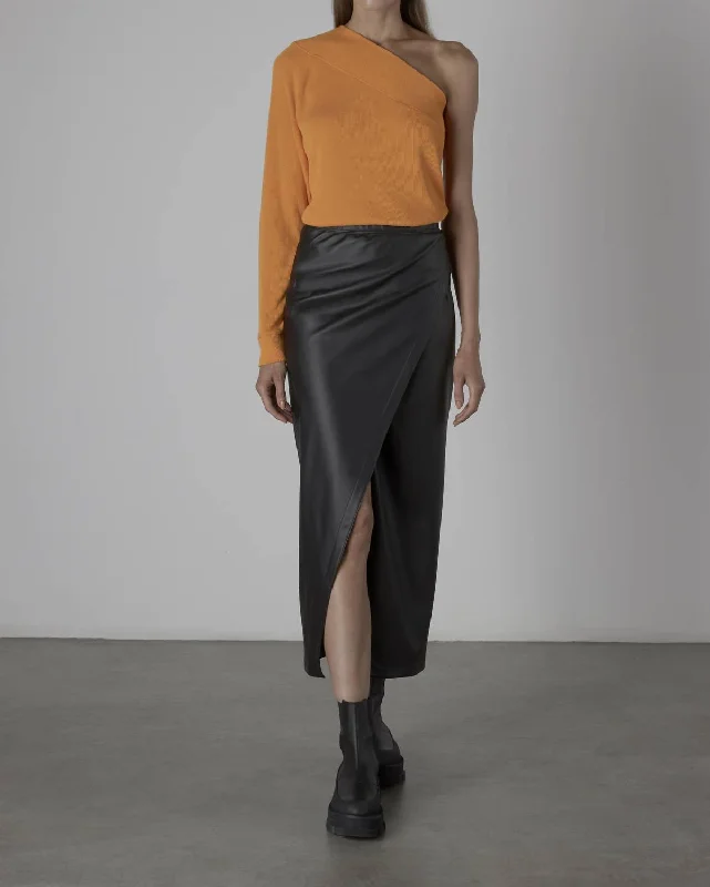 Casual Chic Outfits Sweater Knit 1-Sleeve Top In Citrus