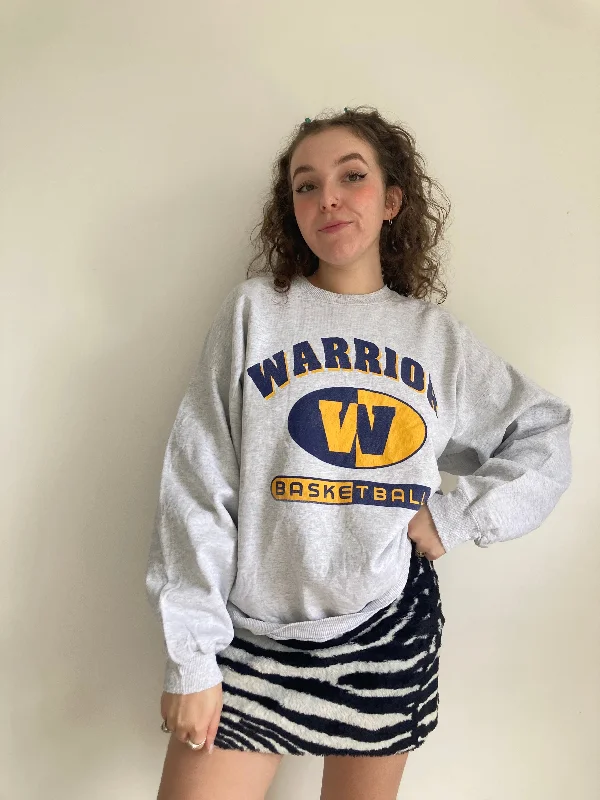 French Style Vintage Grey Basketball Sweatshirt (XL)
