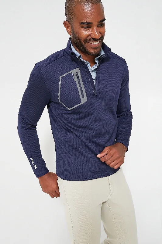 Noble Temperament Luxury Performance Jersey Knit 1/4 Zip Pullover