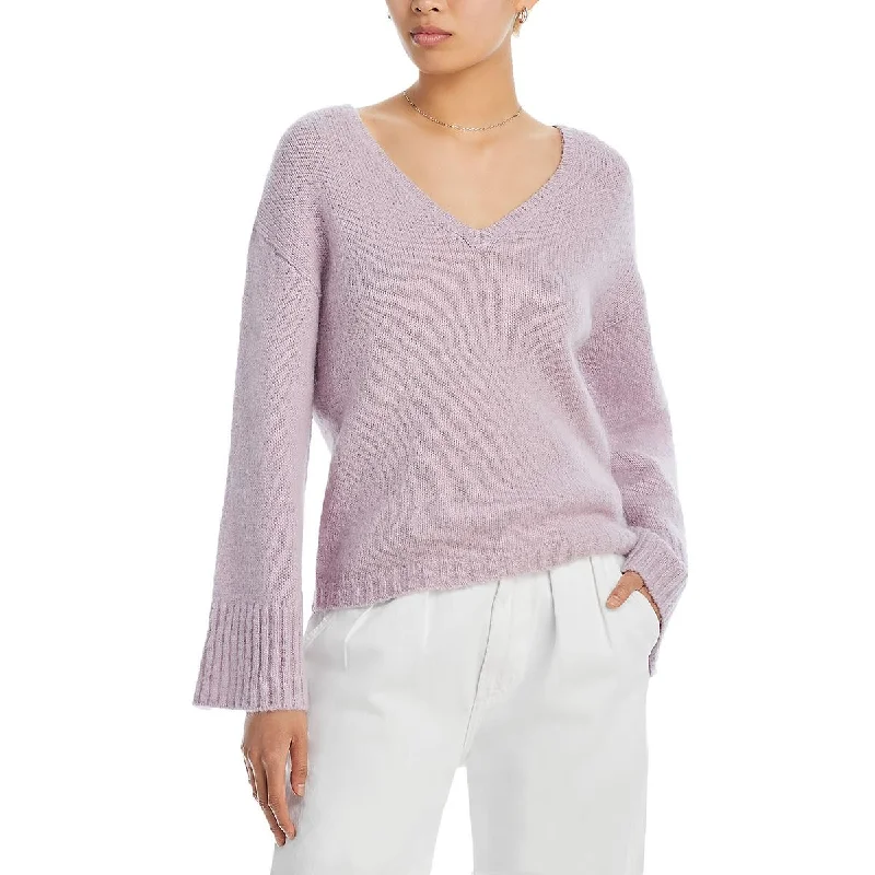 Relaxed Fashion By Malene Birger Womens Wool V-Neck Pullover Sweater