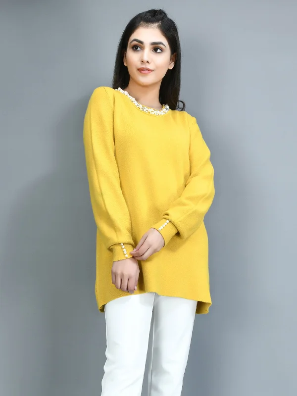 Athletic Shorts Pearl Detail Sweater