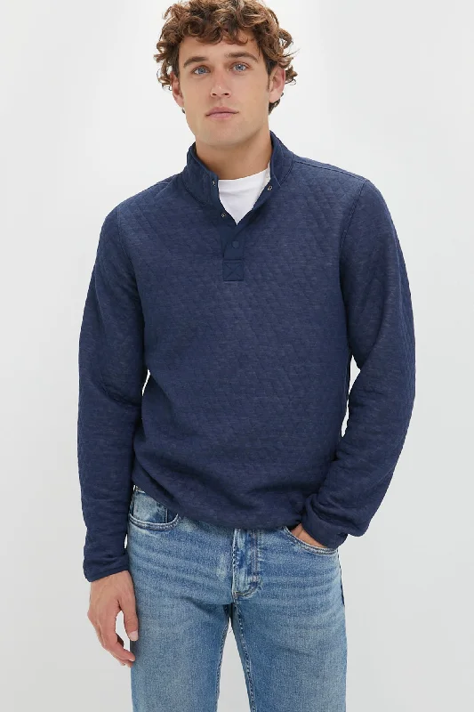 Cozy Fashions Navy Oat Corbet Reversible Pullover