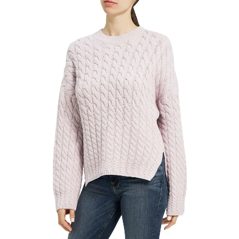 Personalized Clothing Theory Womens Cashmere Blend Knit Pullover Sweater