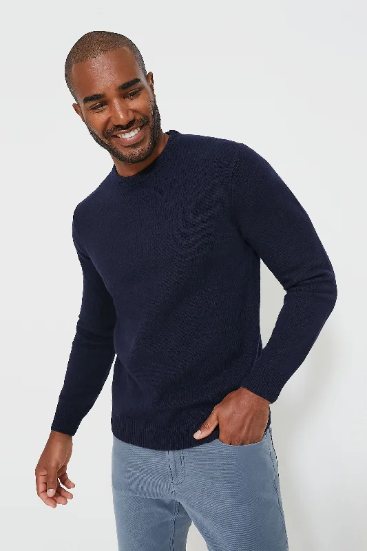 Stylish Comfort Navy Essential Patch Crew