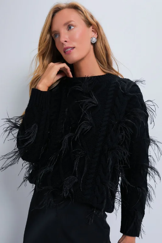 Sports Series Black Talulah Feather Sweater