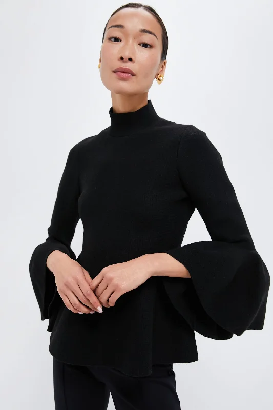 Stylish Wear Black Knit Isabella Top