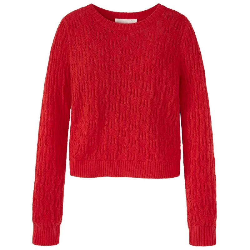 Comfy Layers Adyson Parker Womens Pointelle Knit Pullover Sweater