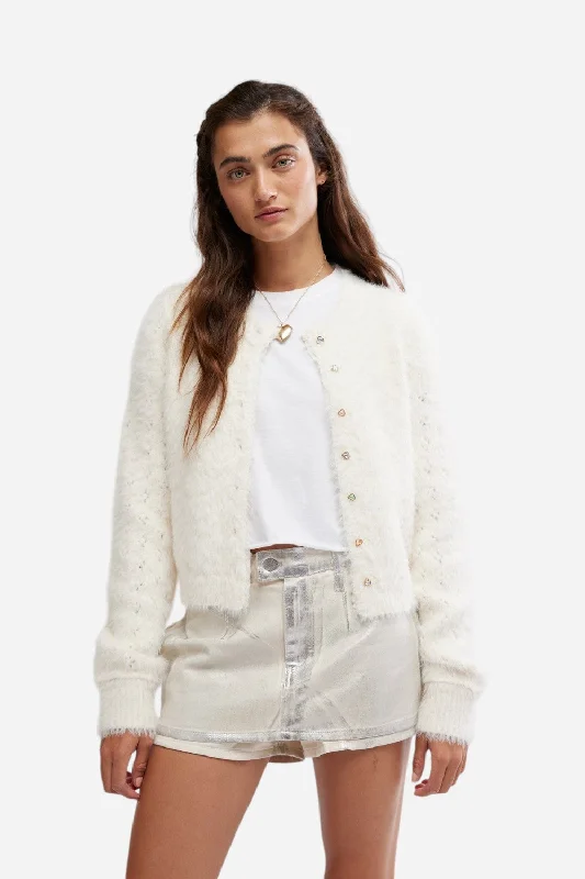 Outdoor Clothing Free People Celeste Cardi in Ivory