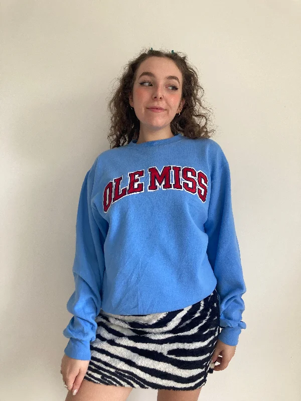 Personalized Series Vintage Blue Varsity Sweatshirt (M)
