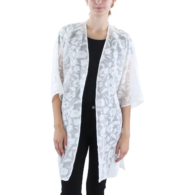 Elegant Fit Anne Klein Womens Oversized Side Slit Cardigan Sweater
