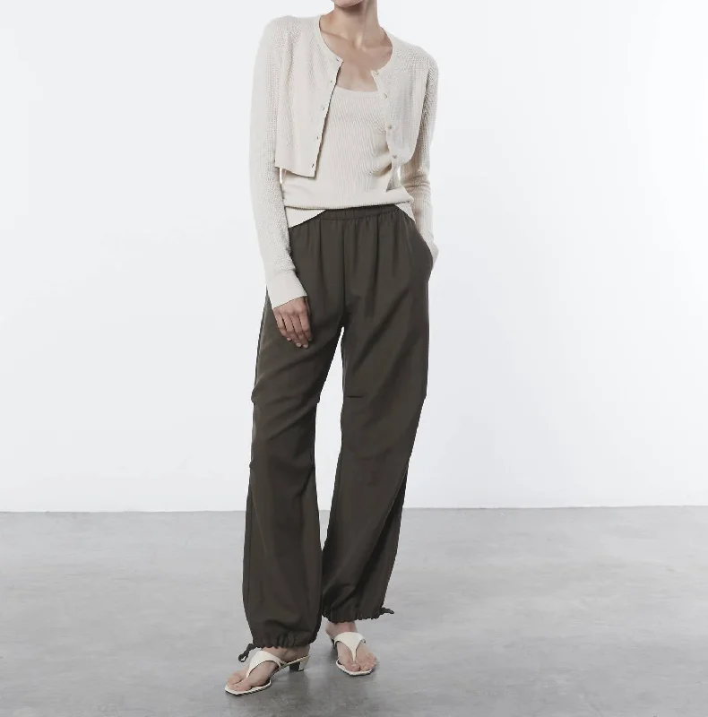 Minimal Comfort Linen Open Knit Cardigan In Bone