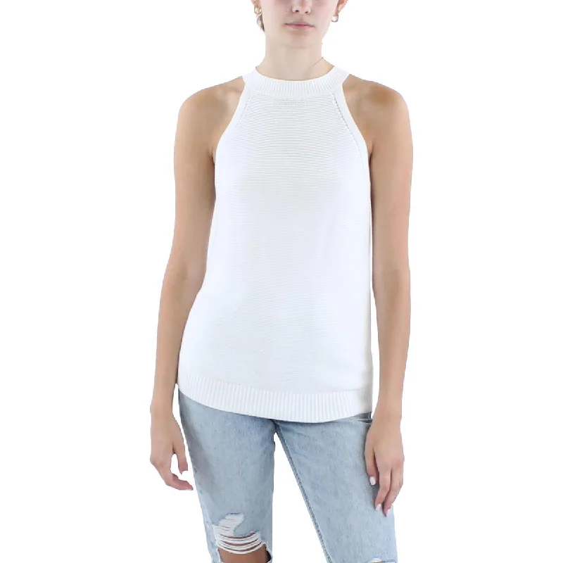 Simple Looks Good American Womens Open Stitch Cotton Tank Top Sweater