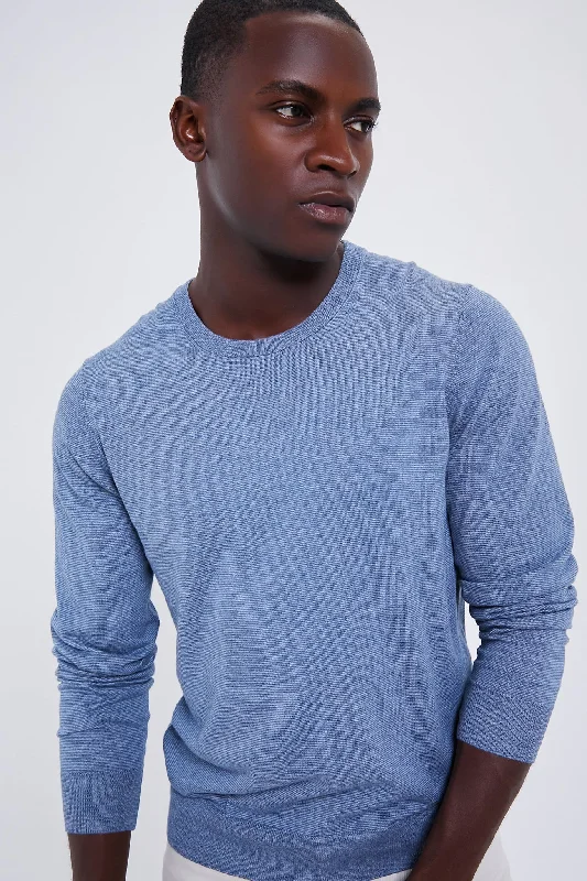 Ultra-lightweight Sea Coast Heather Movement Crewneck Sweater