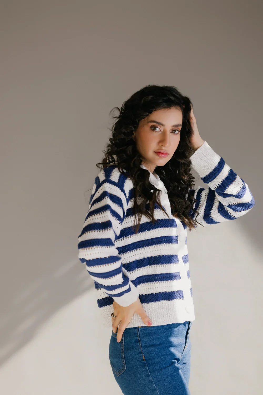 Cool Comfort Full Sleeves Round Neck Cardigan Sweater