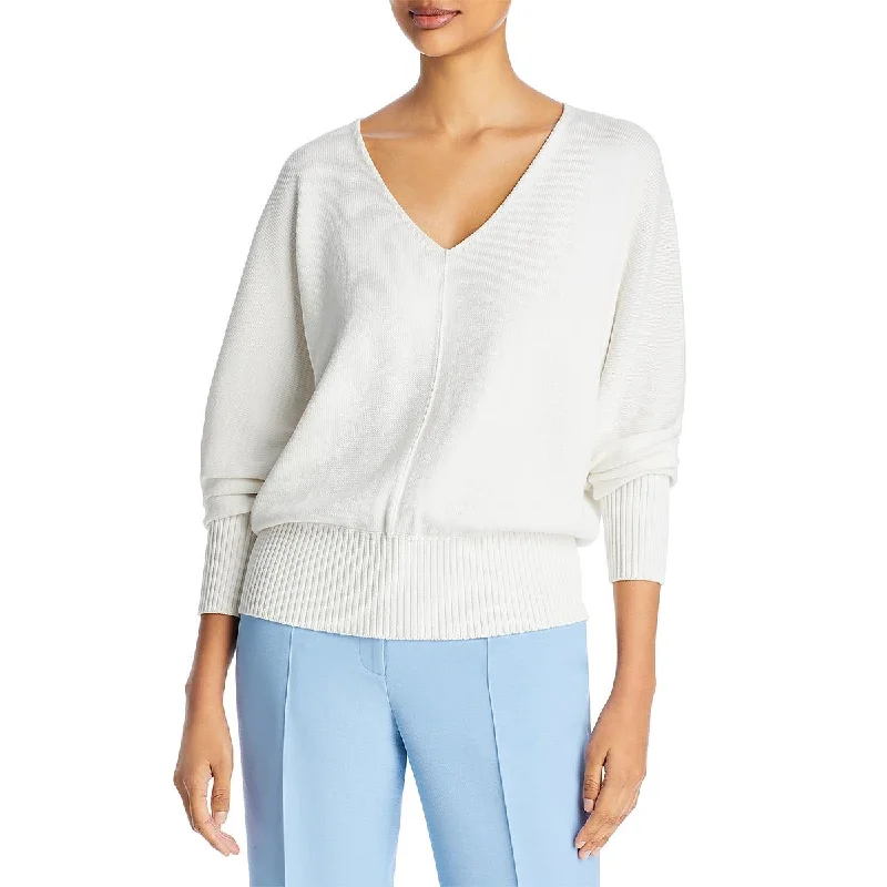 Casual Choice Lafayette 148 New York Womens Silk Blend V-Neck Pullover Sweater