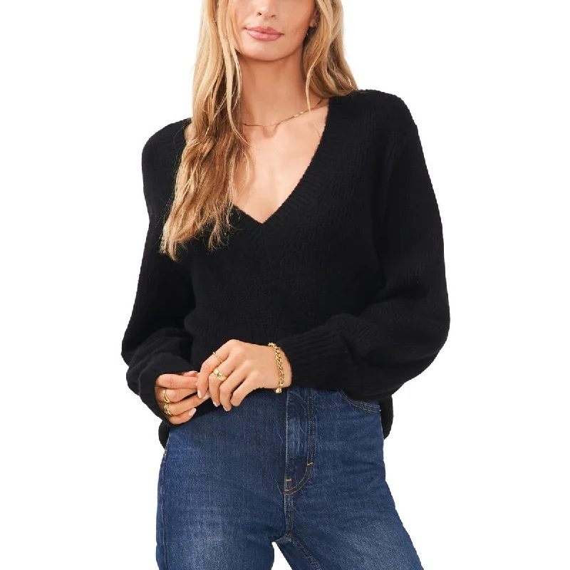 Classic Style 1.State Womens V Neck Shirt Pullover Sweater