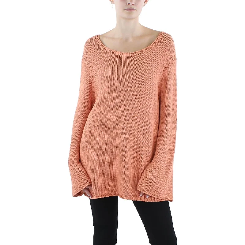 Easy Comfort Style Lafayette 148 Womens Silk Blend Loose Knit Pullover Sweater