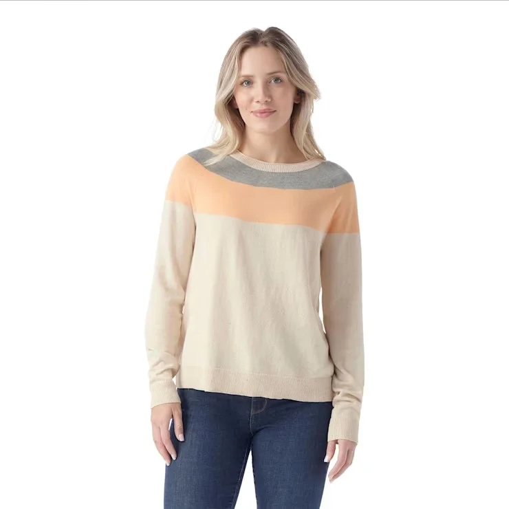 Playful Style Smartwool Women's Edgewood Colorblock Crew Sweater