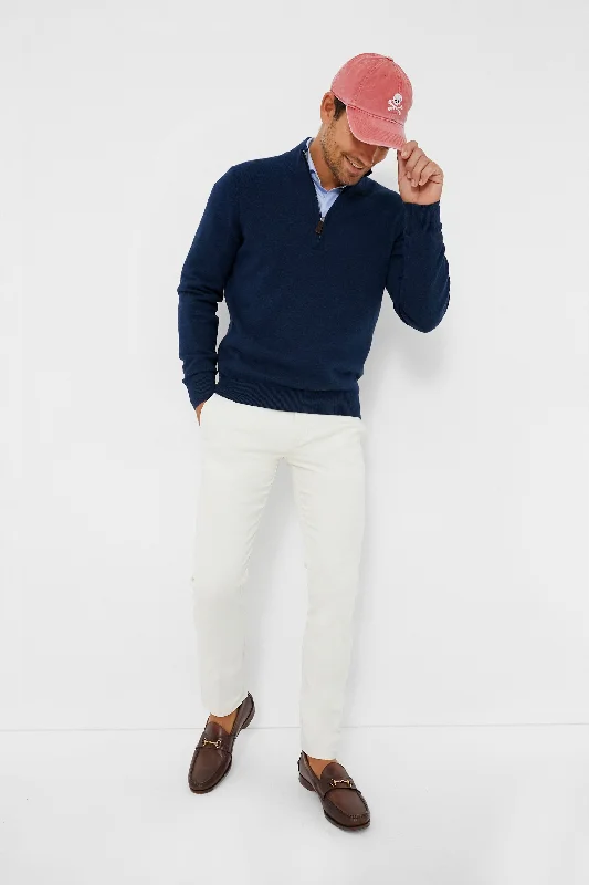 Comfy Pants Navy Heather Jackson Quarter Zip