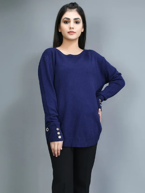 Modern Style Eyelet detail Sweater