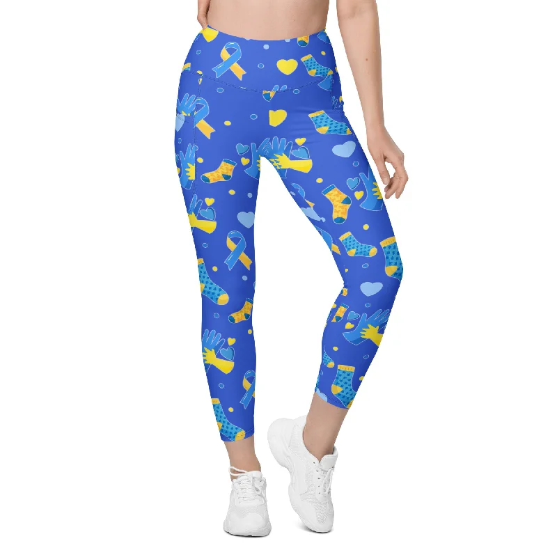 Luxury And Elegant Down Syndrome Awareness Leggings With Pockets