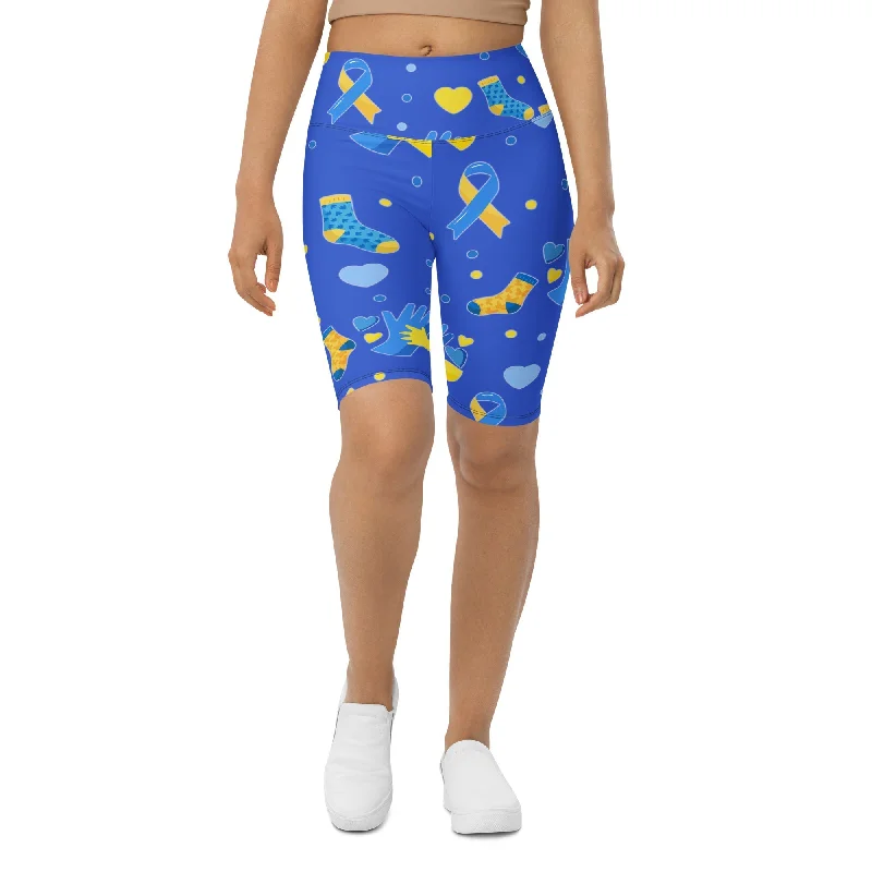 Comfortable And Cold-proof Down Syndrome Awareness Biker Shorts