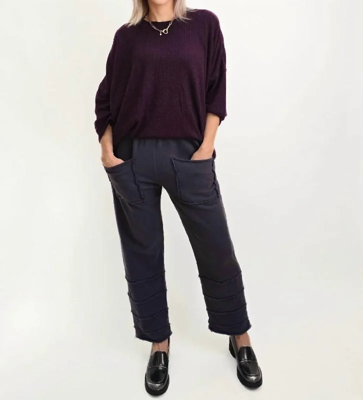Comfortable Series Straight Leg Slim Pants In Charcoal