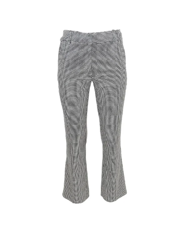 High Street Style Eris Baby Houndstooth Pant In Black/ivory