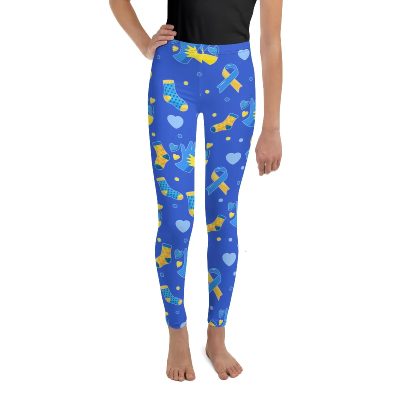 New Autumn And Winter Styles Down Syndrome Awareness Youth Leggings