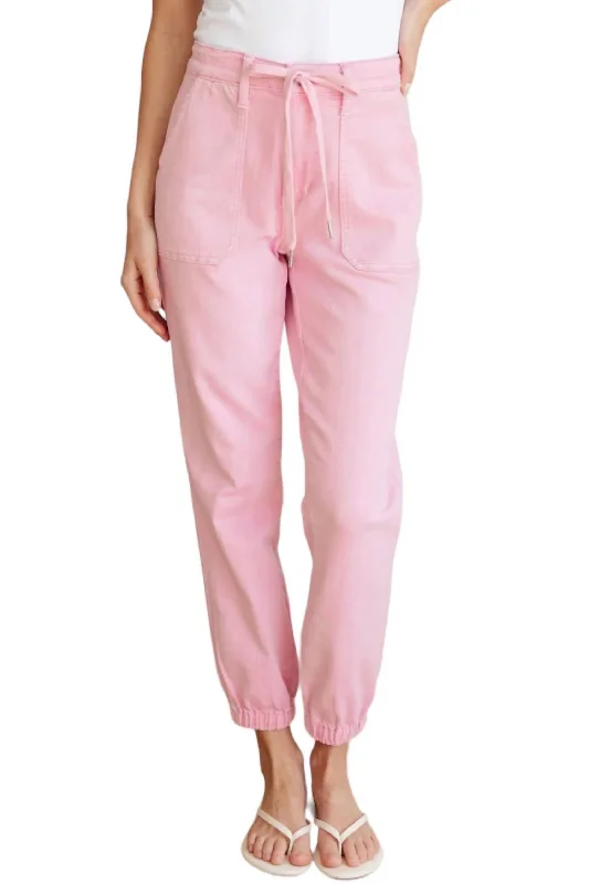 Exclusive Customization Regina Denim Jogger In Pink