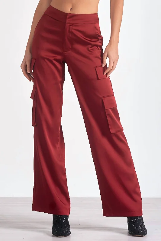 Exquisite Craftsmanship Amber Pant In Maroon
