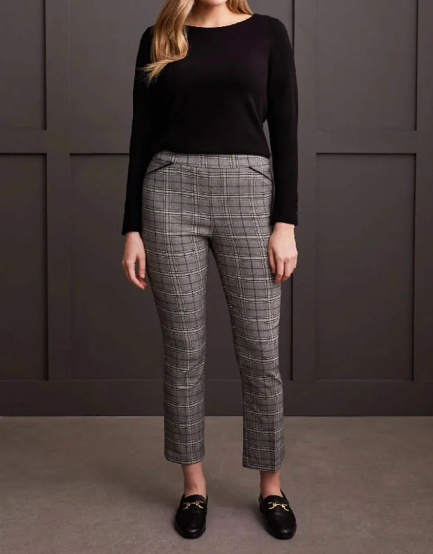 Sports And Leisure Pull-On Kick Flare Ankle Dress Pant In Bordeaux