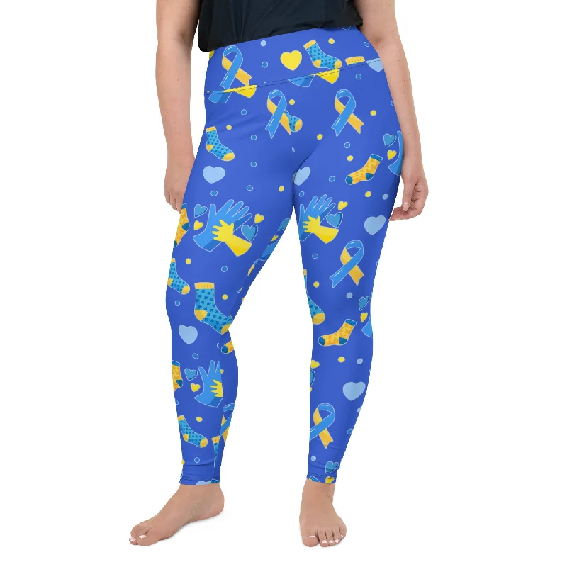 Street Cool Down Syndrome Awareness Plus Size Leggings
