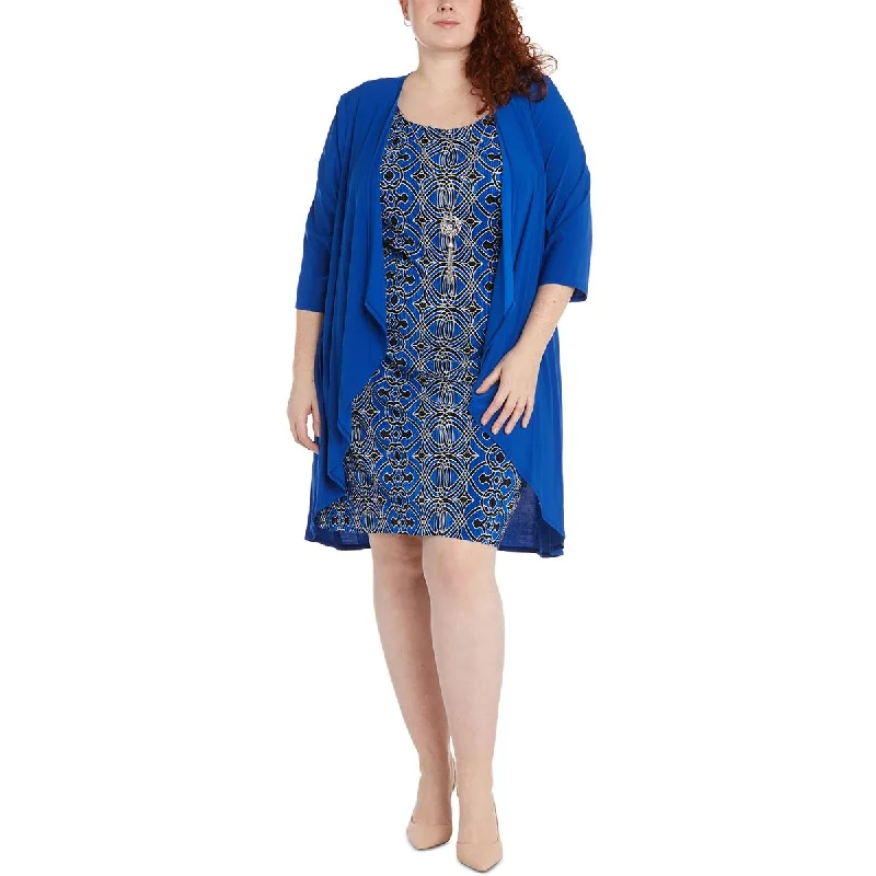 Trendy Wear Plus Womens Open Front Cardigan Duster Blazer